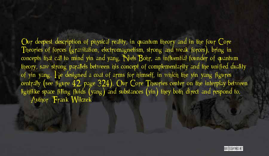 Frank Wilczek Quotes: Our Deepest Description Of Physical Reality, In Quantum Theory And In The Four Core Theories Of Forces (gravitation, Electromagnetism, Strong