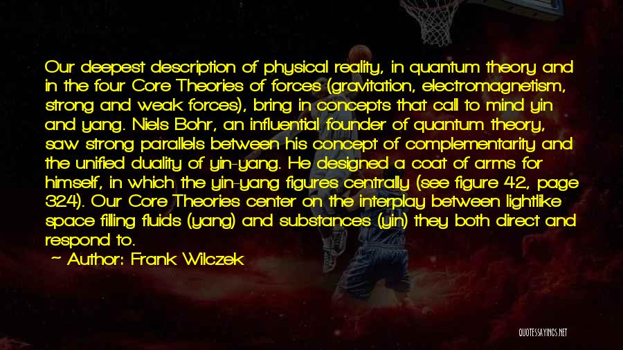 Frank Wilczek Quotes: Our Deepest Description Of Physical Reality, In Quantum Theory And In The Four Core Theories Of Forces (gravitation, Electromagnetism, Strong