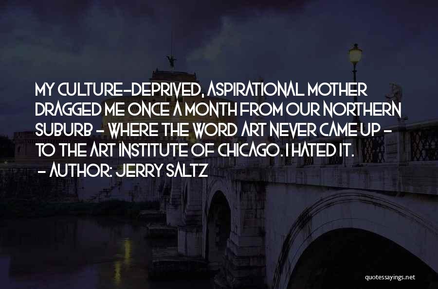 Jerry Saltz Quotes: My Culture-deprived, Aspirational Mother Dragged Me Once A Month From Our Northern Suburb - Where The Word Art Never Came