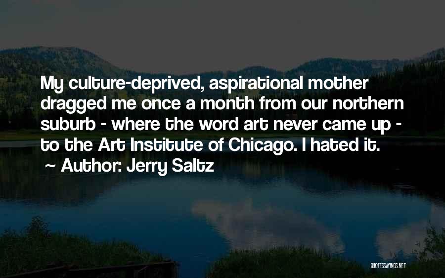 Jerry Saltz Quotes: My Culture-deprived, Aspirational Mother Dragged Me Once A Month From Our Northern Suburb - Where The Word Art Never Came