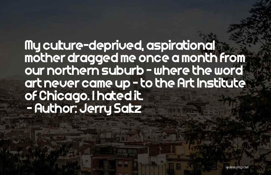 Jerry Saltz Quotes: My Culture-deprived, Aspirational Mother Dragged Me Once A Month From Our Northern Suburb - Where The Word Art Never Came