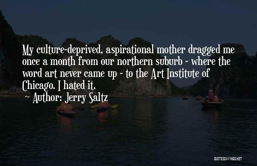 Jerry Saltz Quotes: My Culture-deprived, Aspirational Mother Dragged Me Once A Month From Our Northern Suburb - Where The Word Art Never Came