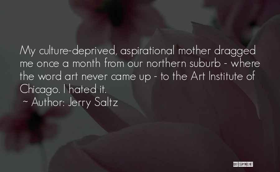 Jerry Saltz Quotes: My Culture-deprived, Aspirational Mother Dragged Me Once A Month From Our Northern Suburb - Where The Word Art Never Came