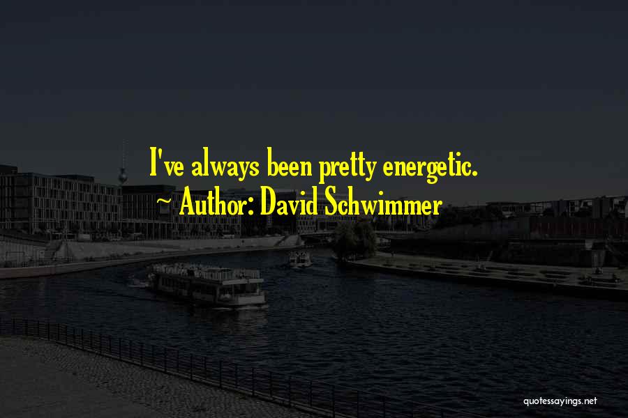 David Schwimmer Quotes: I've Always Been Pretty Energetic.