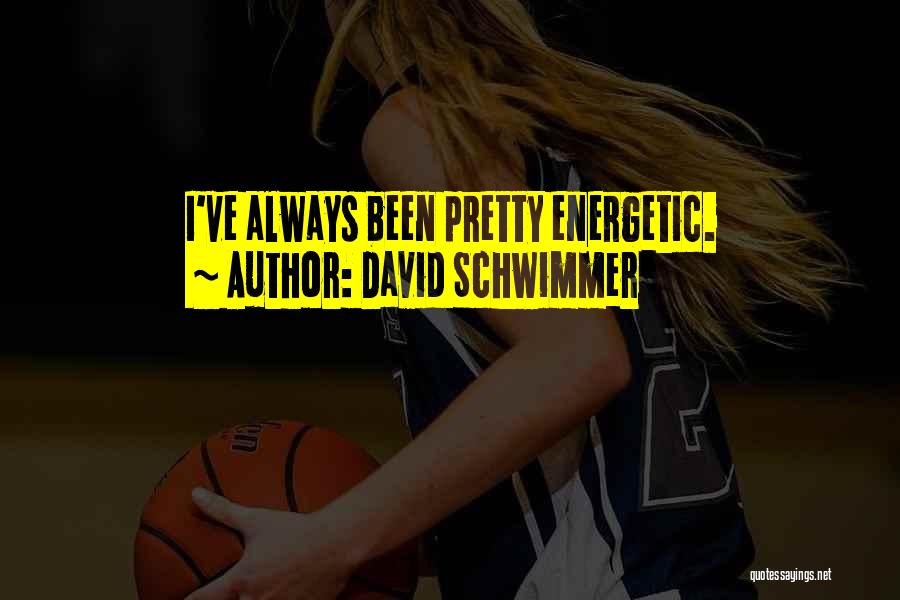 David Schwimmer Quotes: I've Always Been Pretty Energetic.