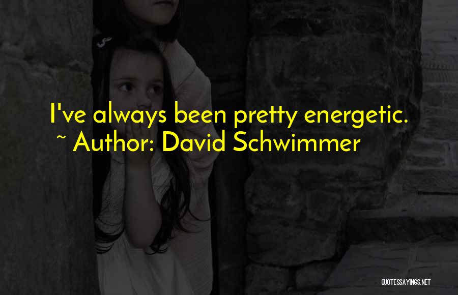 David Schwimmer Quotes: I've Always Been Pretty Energetic.