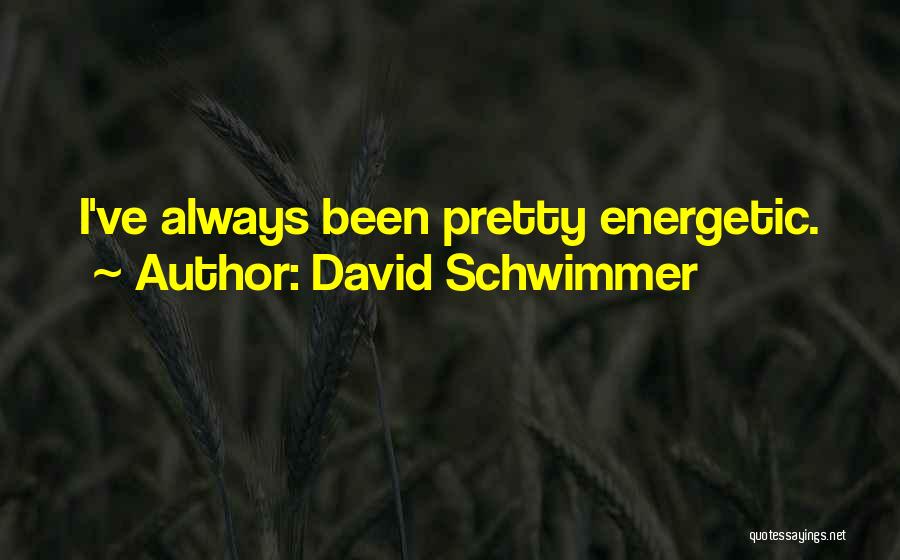 David Schwimmer Quotes: I've Always Been Pretty Energetic.