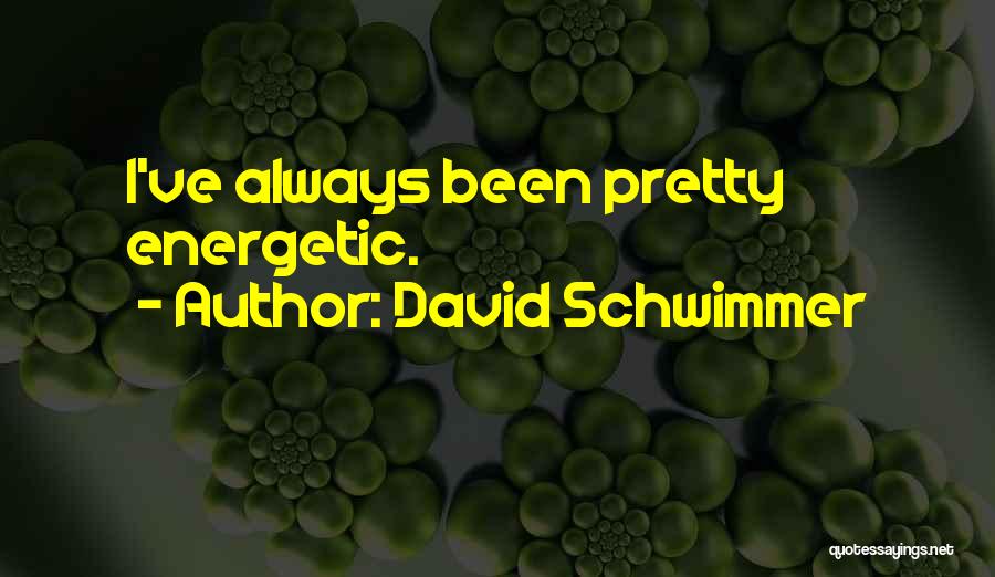 David Schwimmer Quotes: I've Always Been Pretty Energetic.