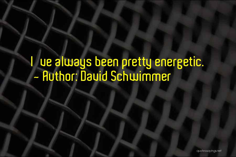 David Schwimmer Quotes: I've Always Been Pretty Energetic.