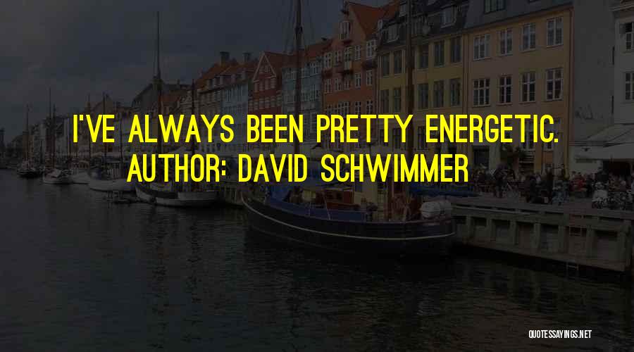 David Schwimmer Quotes: I've Always Been Pretty Energetic.