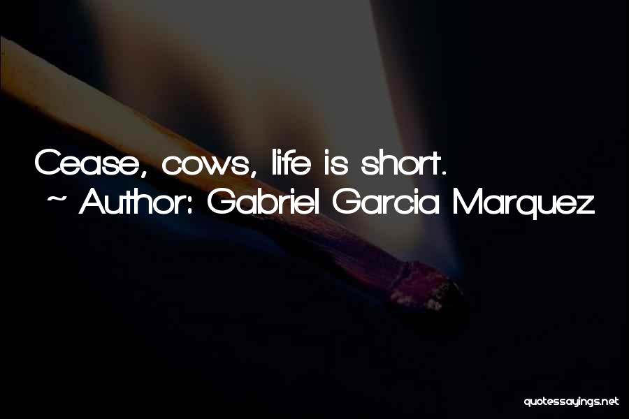 Gabriel Garcia Marquez Quotes: Cease, Cows, Life Is Short.