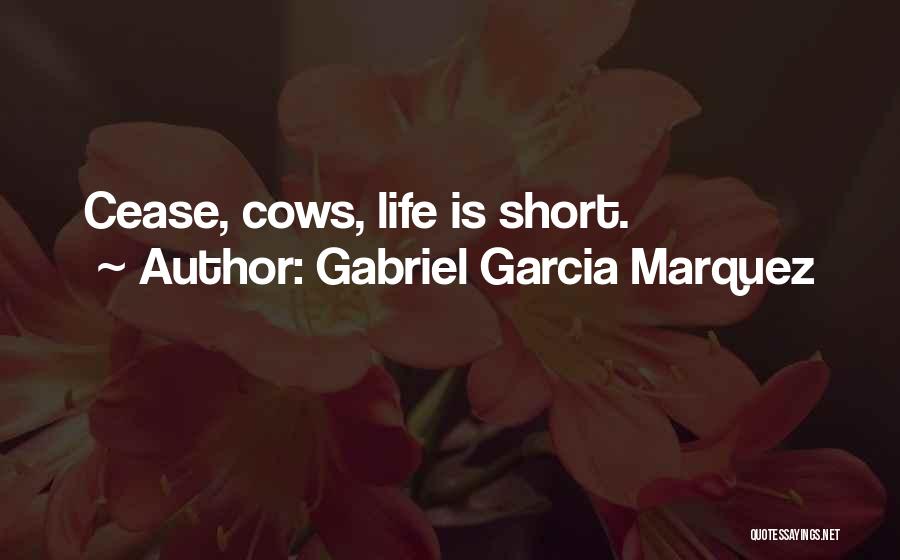 Gabriel Garcia Marquez Quotes: Cease, Cows, Life Is Short.