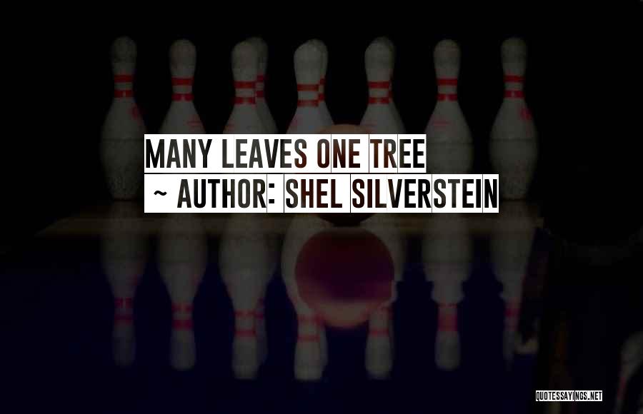 Shel Silverstein Quotes: Many Leaves One Tree