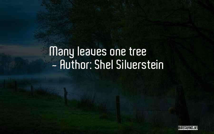 Shel Silverstein Quotes: Many Leaves One Tree