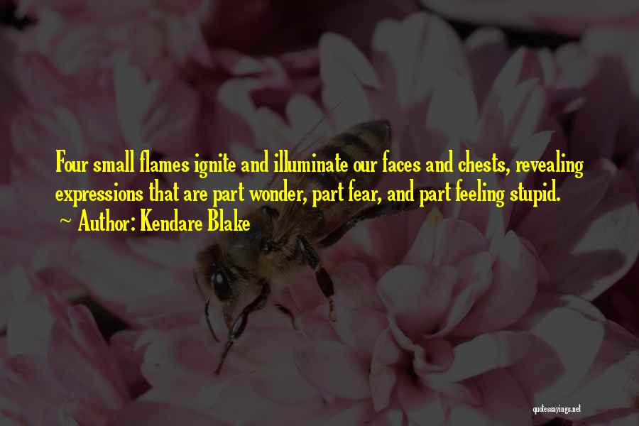 Kendare Blake Quotes: Four Small Flames Ignite And Illuminate Our Faces And Chests, Revealing Expressions That Are Part Wonder, Part Fear, And Part
