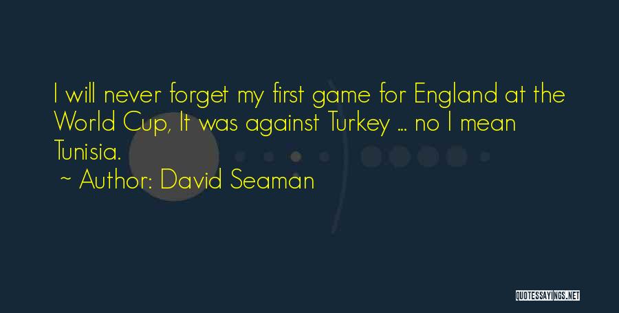 David Seaman Quotes: I Will Never Forget My First Game For England At The World Cup, It Was Against Turkey ... No I