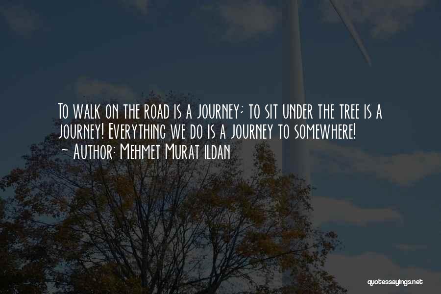 Mehmet Murat Ildan Quotes: To Walk On The Road Is A Journey; To Sit Under The Tree Is A Journey! Everything We Do Is