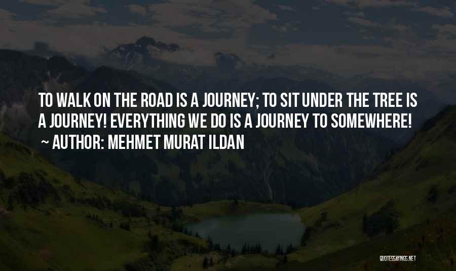 Mehmet Murat Ildan Quotes: To Walk On The Road Is A Journey; To Sit Under The Tree Is A Journey! Everything We Do Is