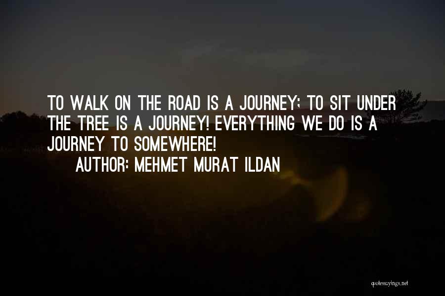 Mehmet Murat Ildan Quotes: To Walk On The Road Is A Journey; To Sit Under The Tree Is A Journey! Everything We Do Is