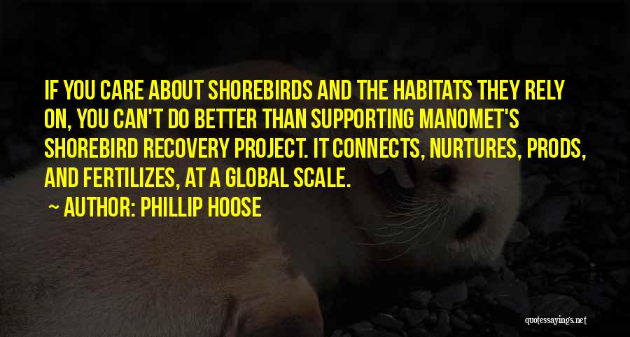 Phillip Hoose Quotes: If You Care About Shorebirds And The Habitats They Rely On, You Can't Do Better Than Supporting Manomet's Shorebird Recovery