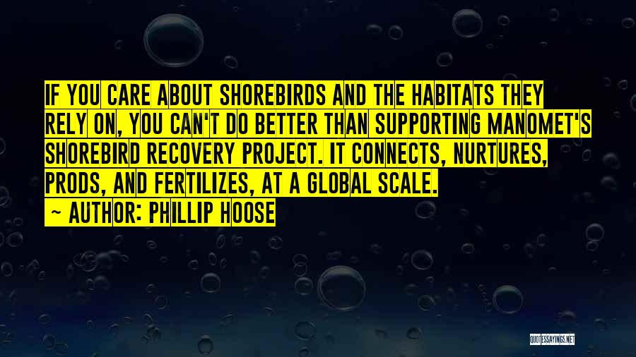 Phillip Hoose Quotes: If You Care About Shorebirds And The Habitats They Rely On, You Can't Do Better Than Supporting Manomet's Shorebird Recovery