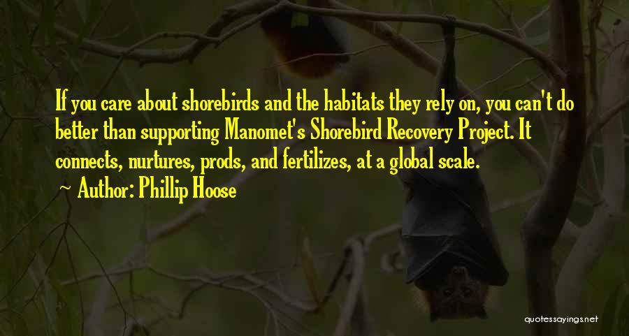 Phillip Hoose Quotes: If You Care About Shorebirds And The Habitats They Rely On, You Can't Do Better Than Supporting Manomet's Shorebird Recovery