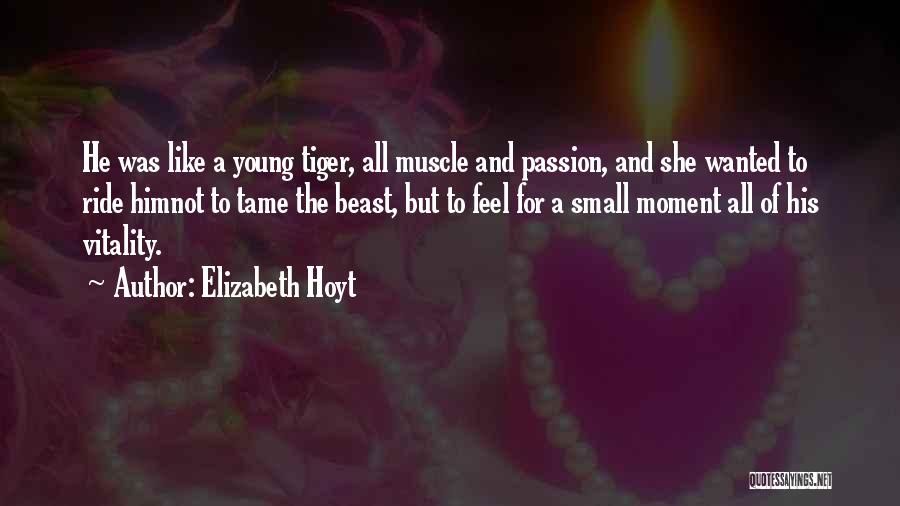 Elizabeth Hoyt Quotes: He Was Like A Young Tiger, All Muscle And Passion, And She Wanted To Ride Himnot To Tame The Beast,