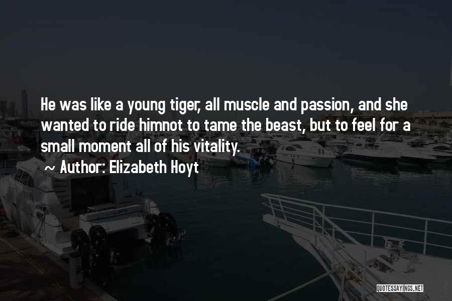 Elizabeth Hoyt Quotes: He Was Like A Young Tiger, All Muscle And Passion, And She Wanted To Ride Himnot To Tame The Beast,