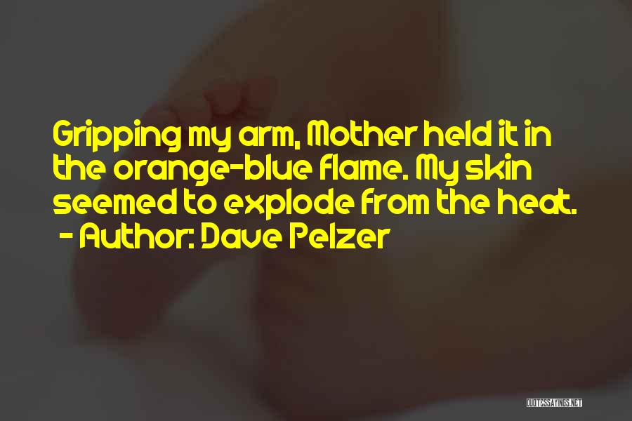 Dave Pelzer Quotes: Gripping My Arm, Mother Held It In The Orange-blue Flame. My Skin Seemed To Explode From The Heat.