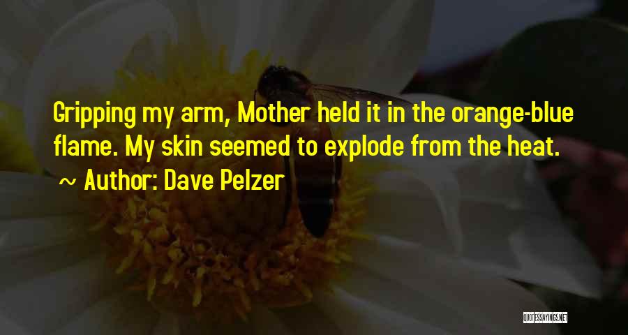 Dave Pelzer Quotes: Gripping My Arm, Mother Held It In The Orange-blue Flame. My Skin Seemed To Explode From The Heat.