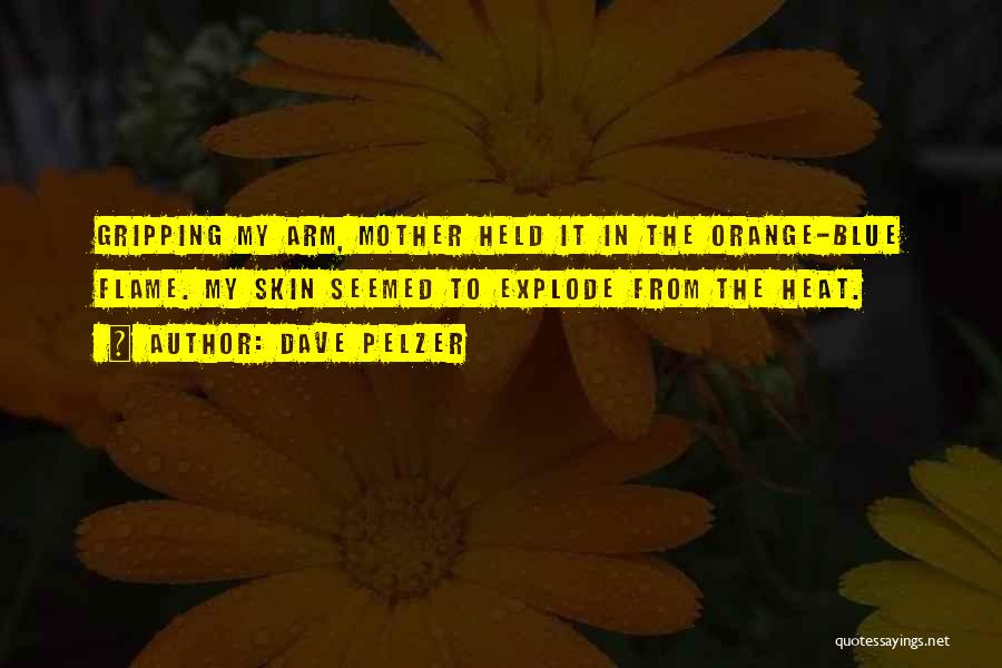 Dave Pelzer Quotes: Gripping My Arm, Mother Held It In The Orange-blue Flame. My Skin Seemed To Explode From The Heat.