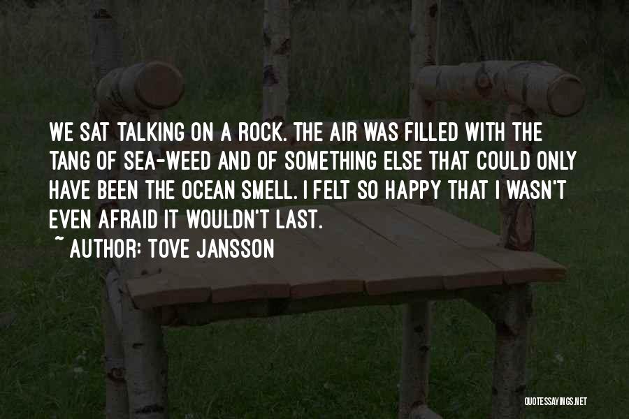 Tove Jansson Quotes: We Sat Talking On A Rock. The Air Was Filled With The Tang Of Sea-weed And Of Something Else That