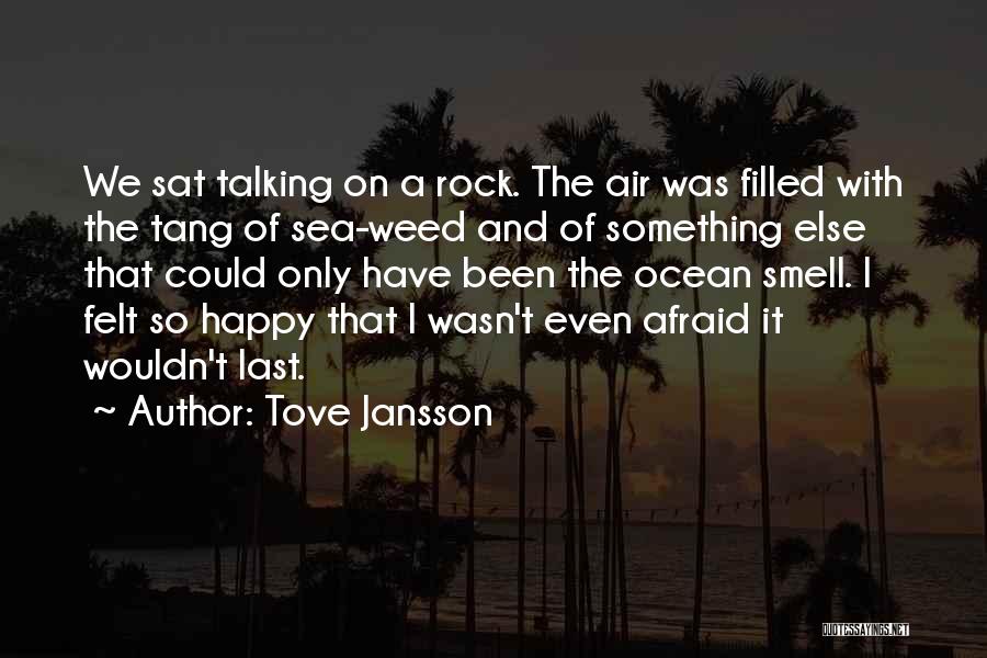 Tove Jansson Quotes: We Sat Talking On A Rock. The Air Was Filled With The Tang Of Sea-weed And Of Something Else That