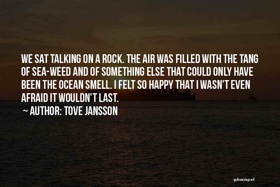 Tove Jansson Quotes: We Sat Talking On A Rock. The Air Was Filled With The Tang Of Sea-weed And Of Something Else That