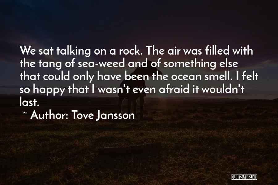 Tove Jansson Quotes: We Sat Talking On A Rock. The Air Was Filled With The Tang Of Sea-weed And Of Something Else That