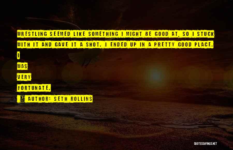 Seth Rollins Quotes: Wrestling Seemed Like Something I Might Be Good At, So I Stuck With It And Gave It A Shot. I