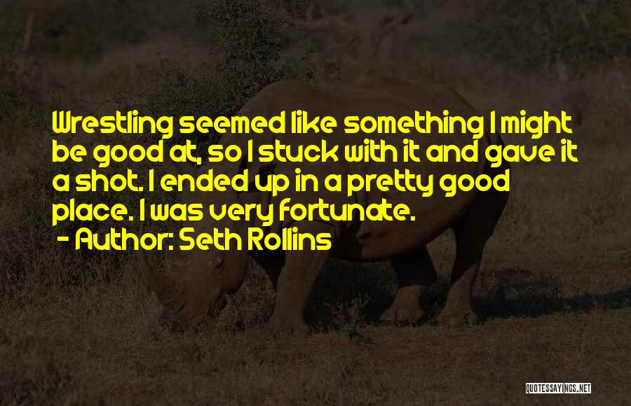 Seth Rollins Quotes: Wrestling Seemed Like Something I Might Be Good At, So I Stuck With It And Gave It A Shot. I