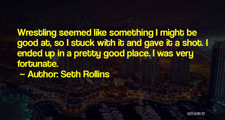 Seth Rollins Quotes: Wrestling Seemed Like Something I Might Be Good At, So I Stuck With It And Gave It A Shot. I