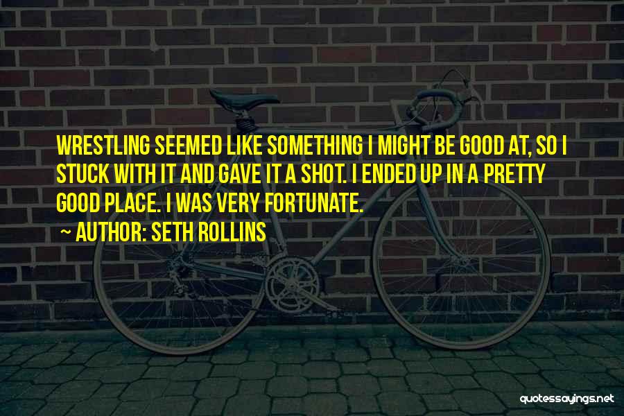 Seth Rollins Quotes: Wrestling Seemed Like Something I Might Be Good At, So I Stuck With It And Gave It A Shot. I