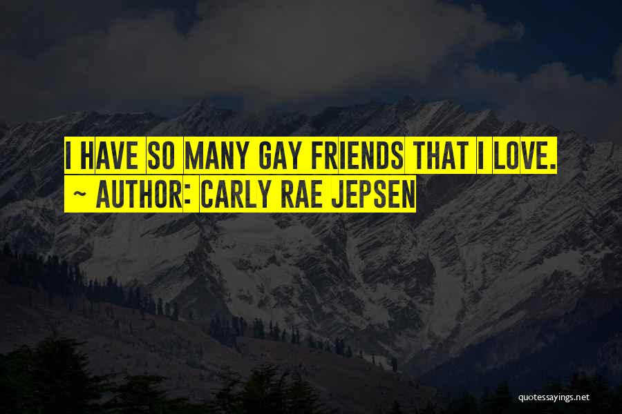 Carly Rae Jepsen Quotes: I Have So Many Gay Friends That I Love.