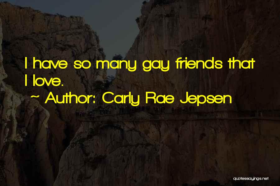 Carly Rae Jepsen Quotes: I Have So Many Gay Friends That I Love.