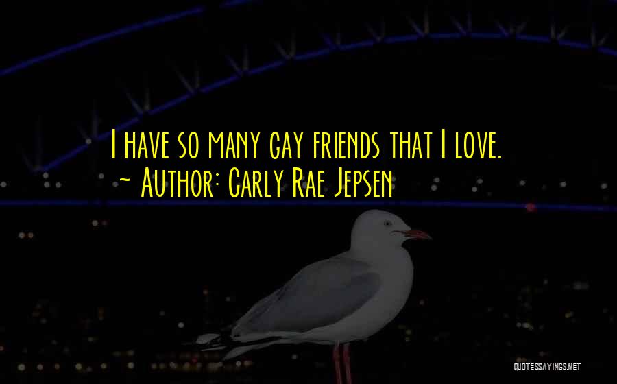 Carly Rae Jepsen Quotes: I Have So Many Gay Friends That I Love.