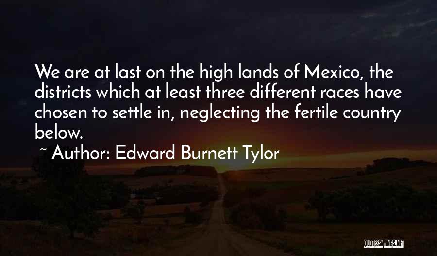 Edward Burnett Tylor Quotes: We Are At Last On The High Lands Of Mexico, The Districts Which At Least Three Different Races Have Chosen