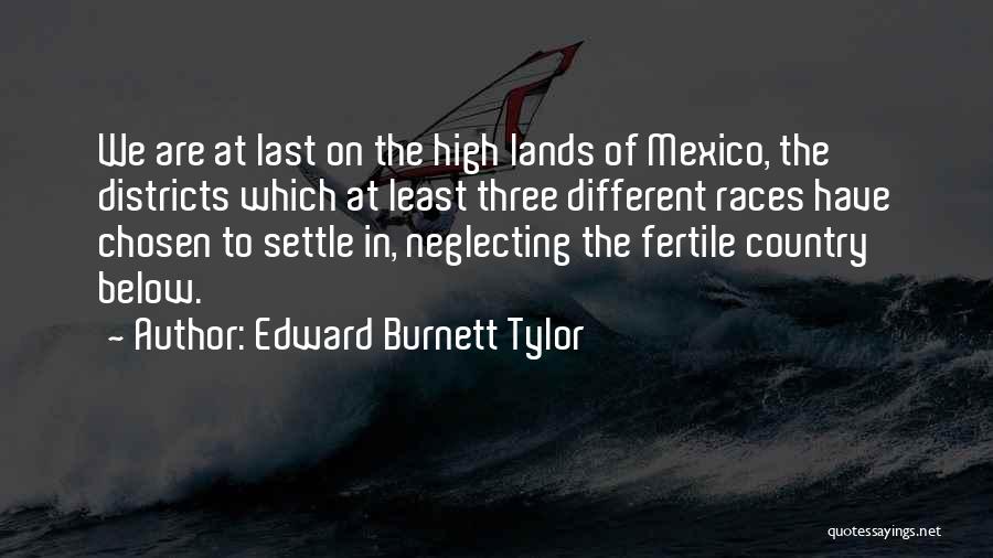 Edward Burnett Tylor Quotes: We Are At Last On The High Lands Of Mexico, The Districts Which At Least Three Different Races Have Chosen