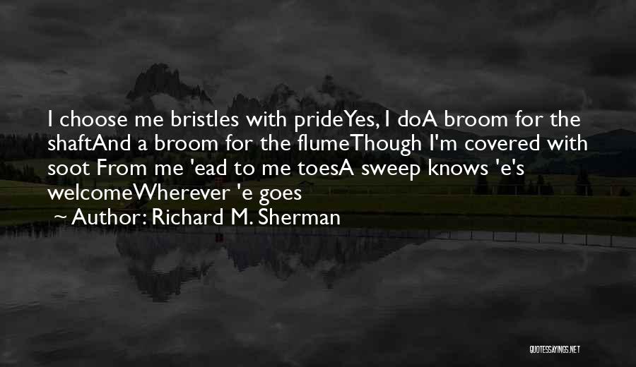 Richard M. Sherman Quotes: I Choose Me Bristles With Prideyes, I Doa Broom For The Shaftand A Broom For The Flumethough I'm Covered With