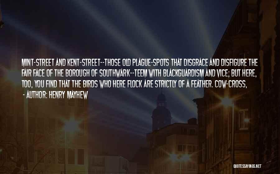 Henry Mayhew Quotes: Mint-street And Kent-street--those Old Plague-spots That Disgrace And Disfigure The Fair Face Of The Borough Of Southwark--teem With Blackguardism And