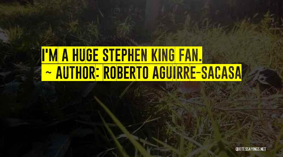 Roberto Aguirre-Sacasa Quotes: I'm A Huge Stephen King Fan.