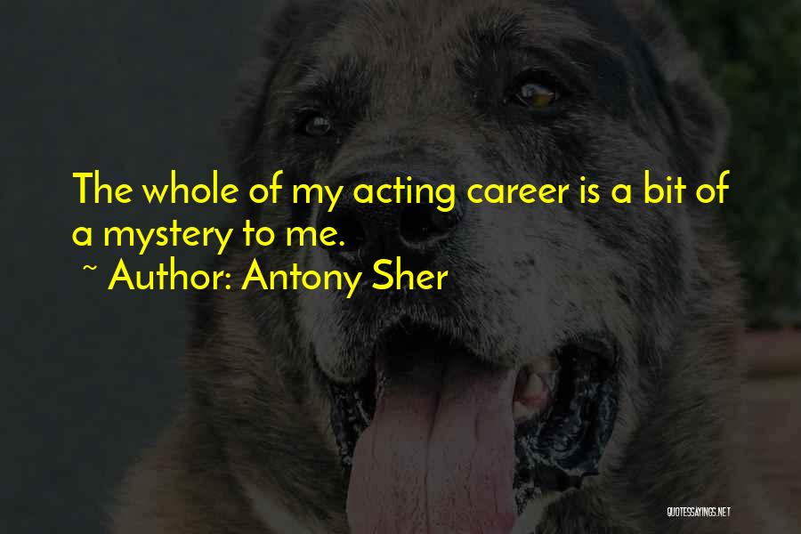 Antony Sher Quotes: The Whole Of My Acting Career Is A Bit Of A Mystery To Me.