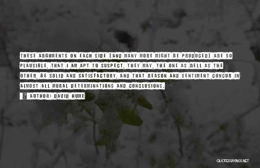 David Hume Quotes: These Arguments On Each Side (and Many More Might Be Produced) Are So Plausible, That I Am Apt To Suspect,