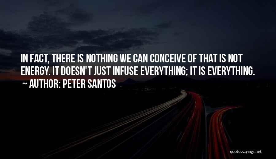 Peter Santos Quotes: In Fact, There Is Nothing We Can Conceive Of That Is Not Energy. It Doesn't Just Infuse Everything; It Is